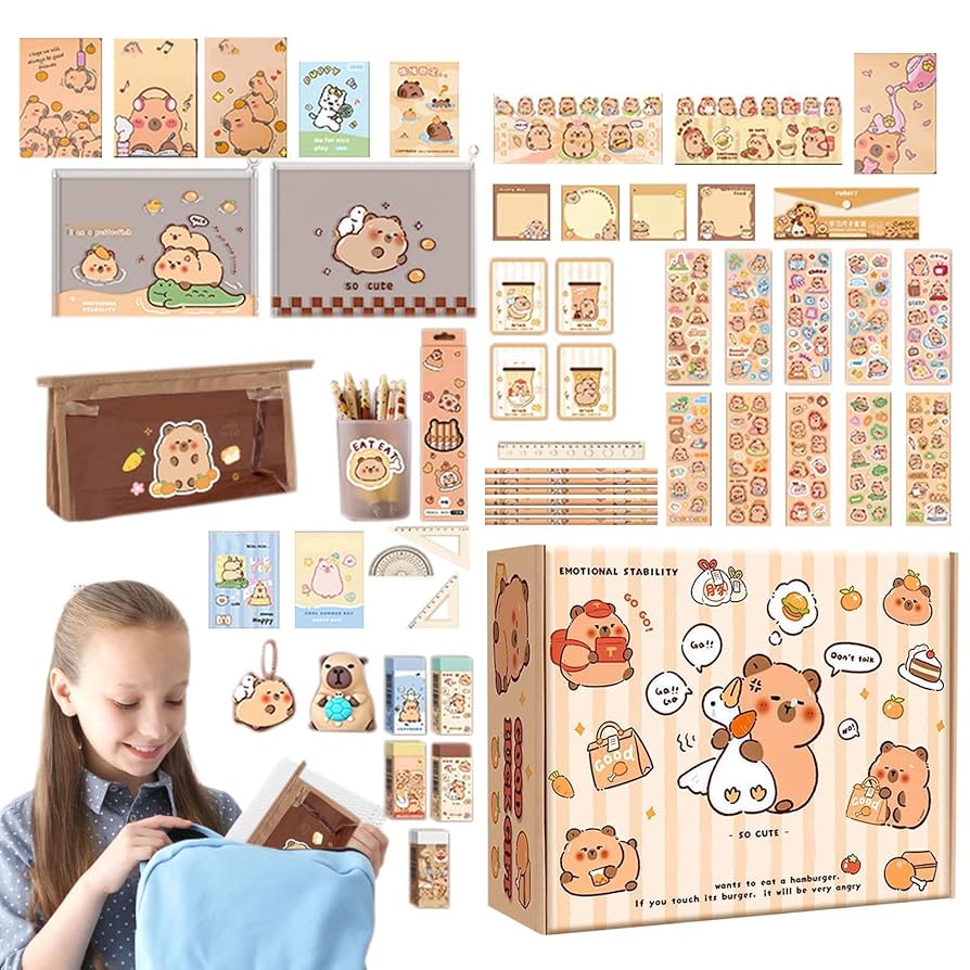 Amazon | Loymqusa カピバラ 文房具 セット,カワイイ